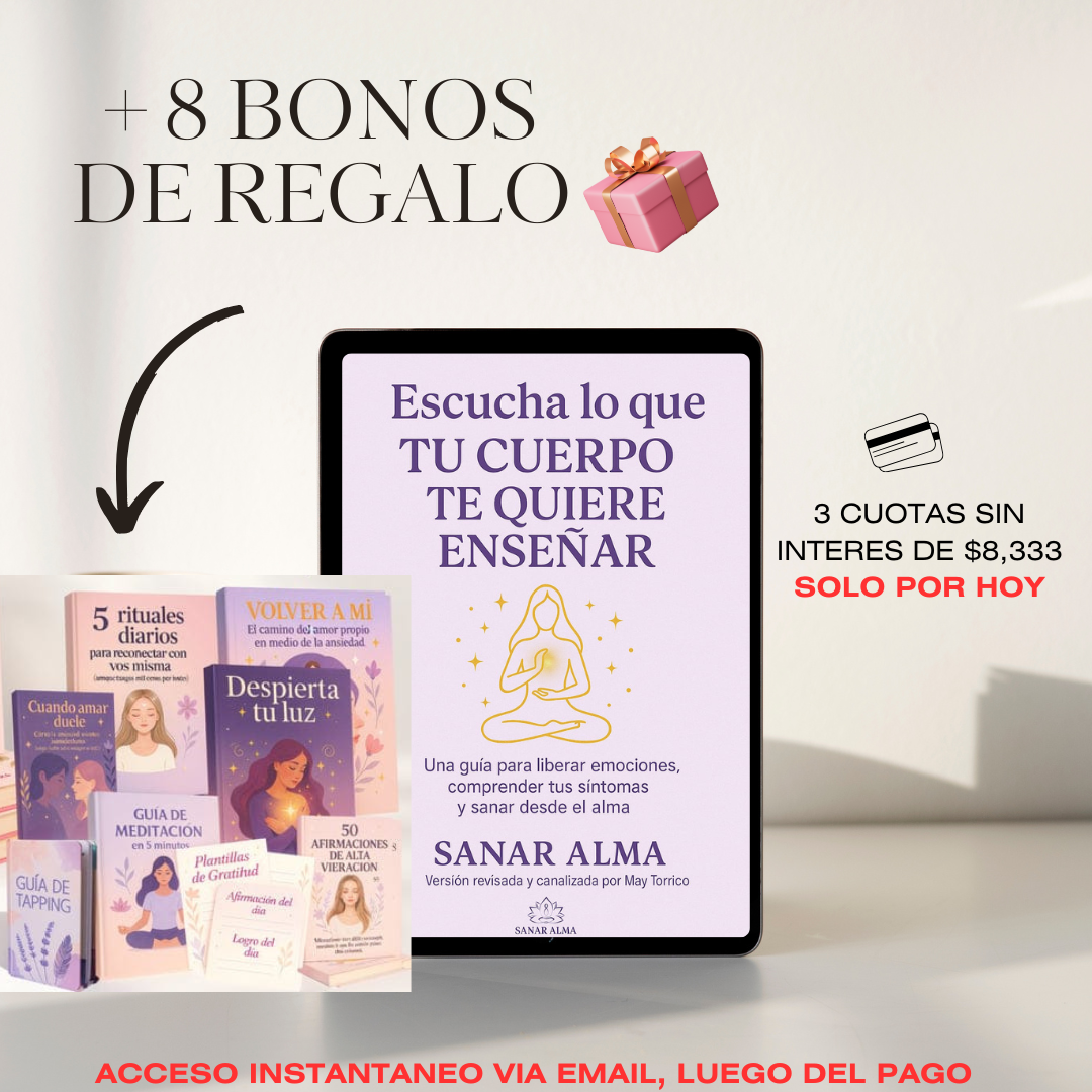 "Escucha lo que tu cuerpo te quiere enseñar" EBOOK + 8 BONOS DE REGALO🎁